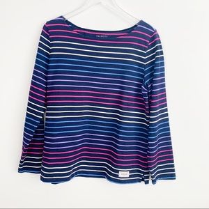 🌷Talbots Long-Sleeve Crewneck Tee Stripes Large